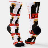 スティインレンブラックキャットクラシックフランスのアートワーク ソックス (傾斜あり)