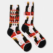 スティインレンブラックキャットクラシックフランスのアートワーク ソックス (右)