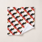 スティインレンブラックキャットクラシックフランスのアートワーク バスタオルセット (ウォッシュタオル)