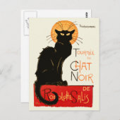 スティインレンブラックキャットクラシックフランスのアートワーク ポストカード (正面/裏面)