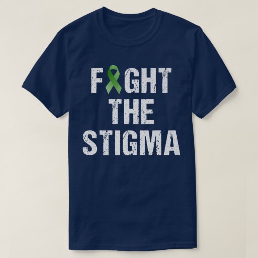 スティグマと戦い、メンタルヘルスの認識度を高める Tシャツ (デザイン正面)