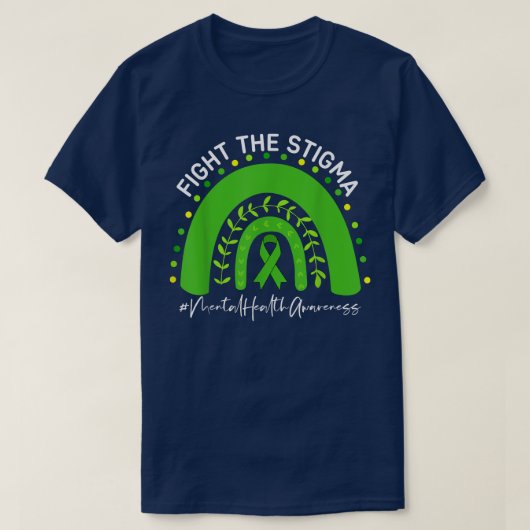 スティグマと戦うメンタルヘルス問題メンタルヘルスA Tシャツ (デザイン正面)