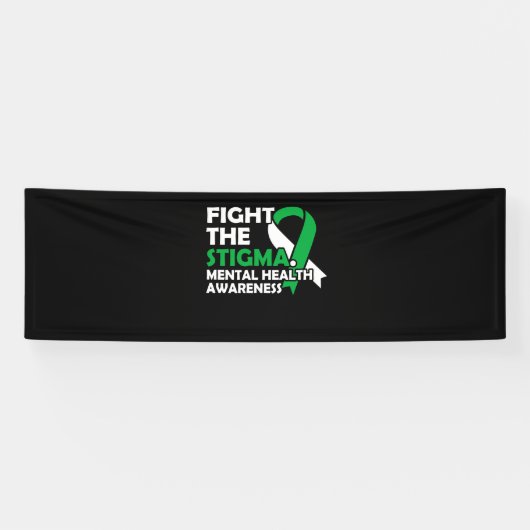 スティグマと戦う。メンタルヘルス認識度 横断幕 (横)