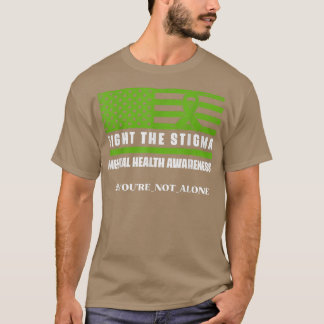 スティグマのアメリカ国旗のメンタルヘルス認識と戦う Tシャツ