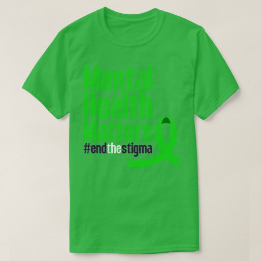 スティグマの精神衛生認識度を終了Sを破る Tシャツ (デザイン正面)