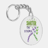 スティグマを粉砕する – メンタルヘルス キーホルダー (正面左)