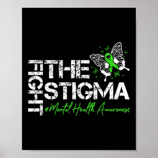 スティグマ精神保健認識度自殺Pと闘う ポスター (正面)
