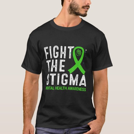スティグマ精神保健認識度自殺Pと闘う Tシャツ (正面)