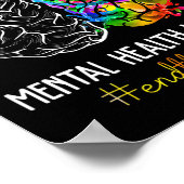 スティグマ精神衛生問題精神的認識度 ポスター (角)