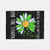 スティグマ精神衛生認識度を終わらせる フリースブランケット (正面(横))