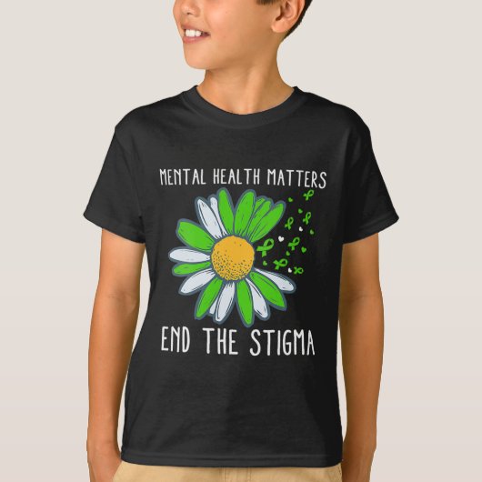 スティグマ精神衛生認識度を終わらせる Tシャツ (正面)