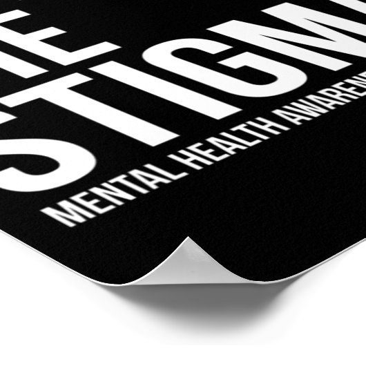 スティグマ緑のリボンメンタルヘルス ポスター (角)