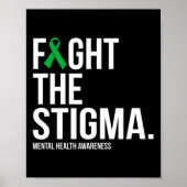 スティグマ緑のリボンメンタルヘルス ポスター (正面)