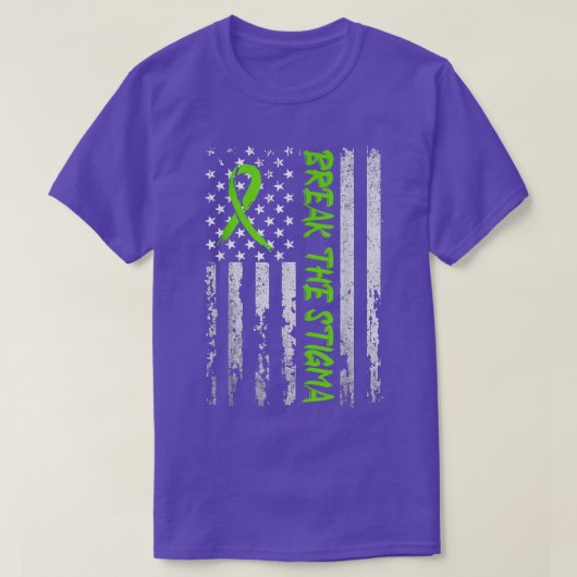 スティグマTシャツのグリーン精神衛生の障害を打破する Tシャツ (デザイン正面)