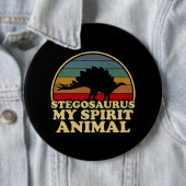 スティゴサウルス私の精神の動物の恐竜の恋人 缶バッジ (インサイチュ)