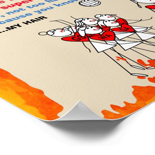 スティッおもしろいクフィギュアNetballチーム引用文 ポスター (角)