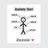 スティッおもしろいクマン解剖図 シール (シート)