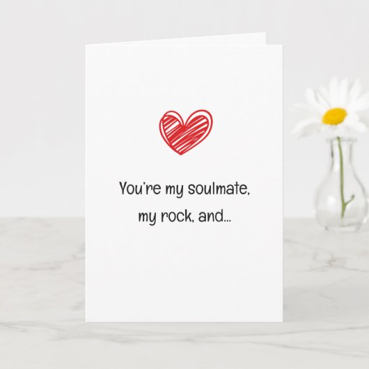 スティッおもしろいクモダンマン・スパイダー・ジョーク・バレンタイン カード (小さな植物)