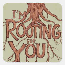 スティッカーを応援してる スクエアシール