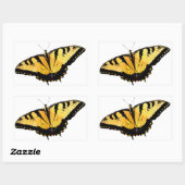 スティッカーズタイガーアゲハチョウ 長方形シール (シート)