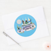 スティッカーズラッシュキャンプ6 x 3インチ！ ラウンドシール (封筒)