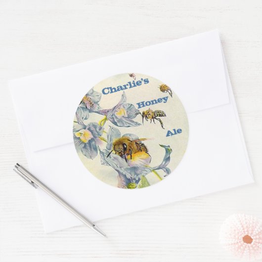 スティッカーハニーエール自家醸造ラベル付けステッカーweiss ラウンドシール (封筒)