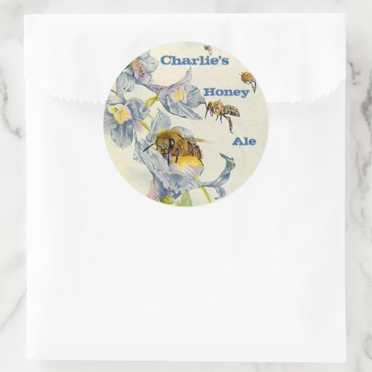 スティッカーハニーエール自家醸造ラベル付けステッカーweiss ラウンドシール (バッグ)