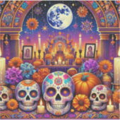 スティッカーハロウィーンデイスカルスケルトン シール (正面)