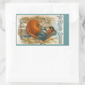 スティッカーヘイルームアンティークカボチャ種子ライスシード 長方形シール (バッグ)