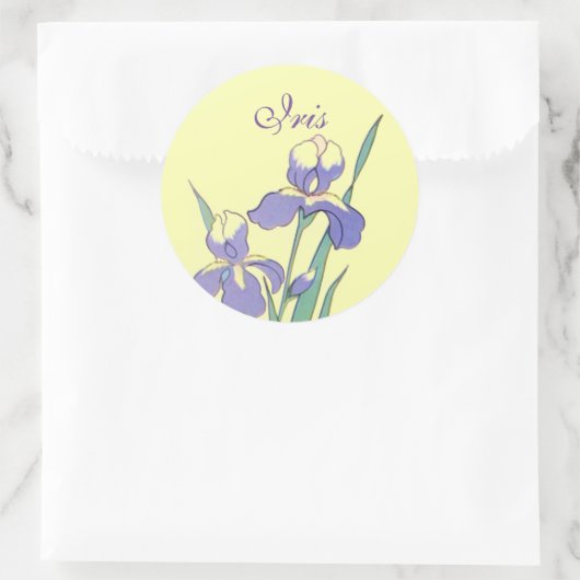 スティッカーラウンドドットパーソナライズされたアイリスカスタムシール ラウンドシール (バッグ)