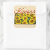 スティッカー – カンザス州 スクエアシール (バッグ)