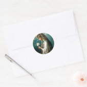 スティッカー：神秘的バラ ラウンドシール (封筒)