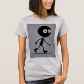 スティッキマンロボット敵:漫画スタイル2Dゲームアセット Tシャツ (正面)