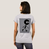 スティッキマンロボット敵:漫画スタイル2Dゲームアセット Tシャツ (裏面フル)