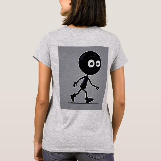 スティッキマンロボット敵:漫画スタイル2Dゲームアセット Tシャツ (裏面)