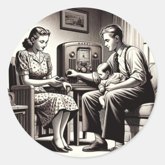 スティッキーサウンド:どこでも放送。 ラウンドシール (正面)