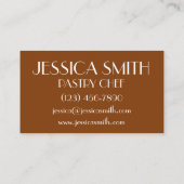 スティッキートフィープディングデザートフードパティシエ 名刺 (裏面)