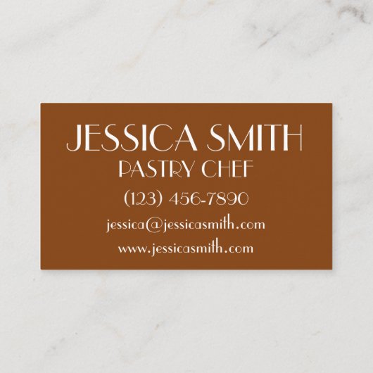 スティッキートフィープディングデザートフードパティシエ 名刺 (裏面)