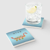 スティッキーライスダンピングオンドラゴンボートフェスティバル ストーンコースター (横)