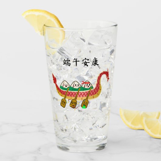 スティッキーライスダンピングオンドラゴンボートフェスティバル タンブラーグラス (アイス正面)
