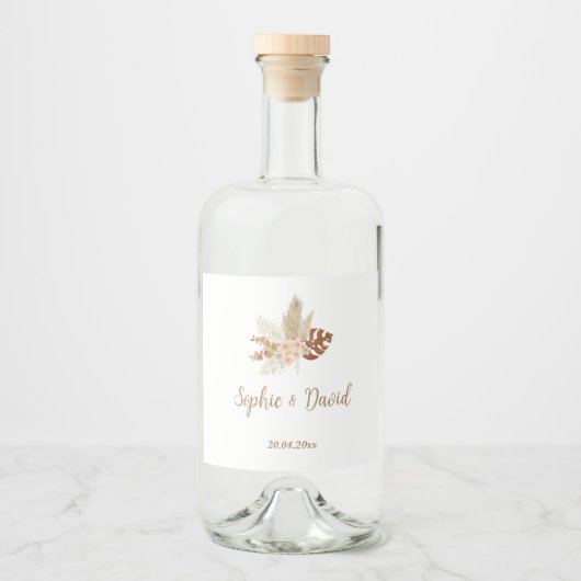 スティッキーラベ結婚ルのボヘミア リキュールボトルラベル (正面)