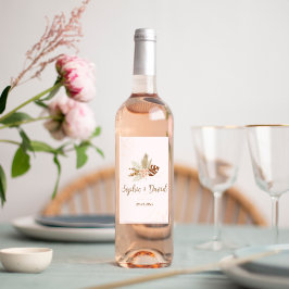 スティッキーラベ結婚ルのボヘミア ワインラベル