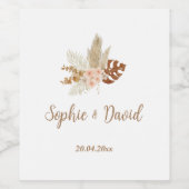 スティッキーラベ結婚ルのボヘミア ワインラベル (シングルラベル)