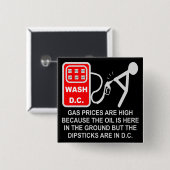 スティックがDであるため、ガス価格が高い 缶バッジ (正面&裏面)