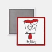 スティックつるフィギュアグライダーTシャツとギフト マグネット (正面/裏面)