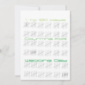 スティックで日数を数える 招待状 (正面)