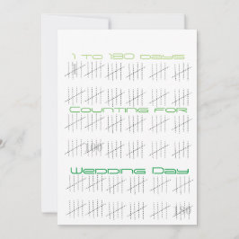 スティックで日数を数える 招待状