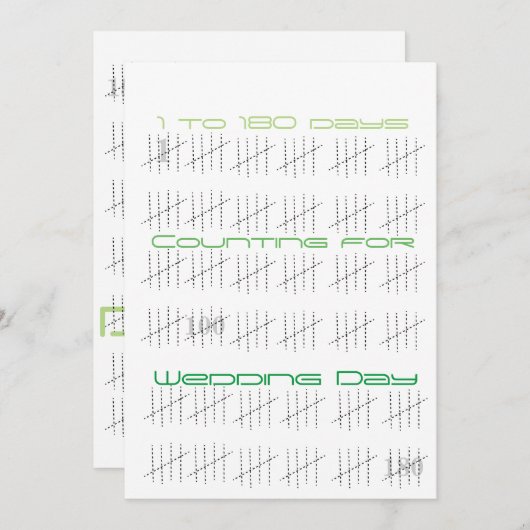 スティックで日数を数える 招待状 (正面/裏面)