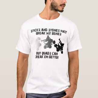 スティックとストーンズのクアッドATVおもしろTシャツ Tシャツ
