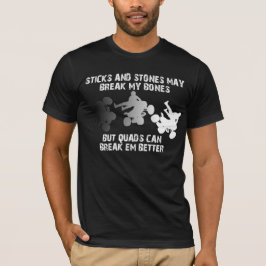 スティックとストーンズ クアッドATV 冗談Tシャツ Tシャツ